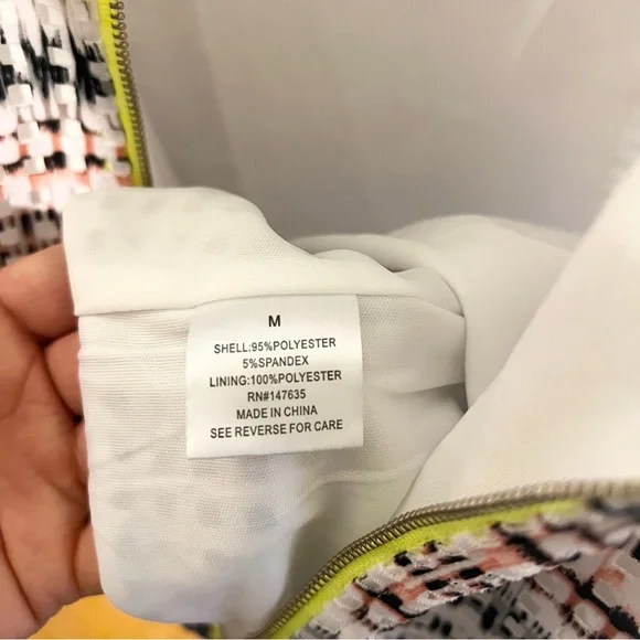 Romeo + Juliet Neon Multi Ombre Perforated Zip-Up Sleeveless A-Line Sheath Dress - Picture 11 of 11